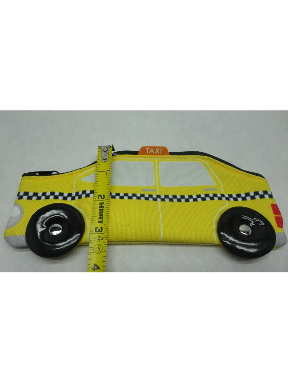 PAPYRUS Small Zip Makeup cosmetic Pencil Pouch City Fare Yellow Taxi